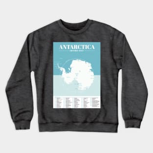 Antarctica Historic Site Map Poster Crewneck Sweatshirt